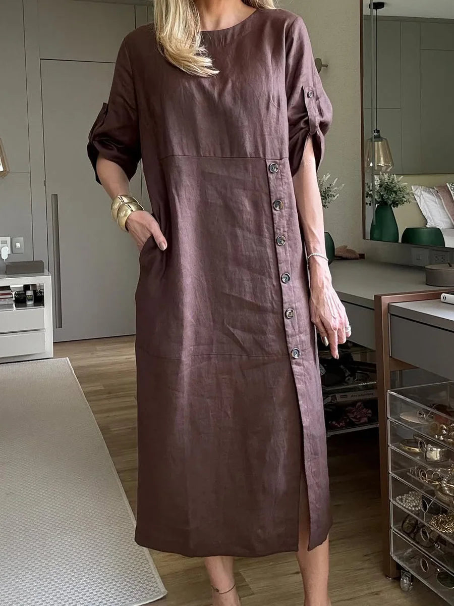 ZINNIA™ Dress | Women's Linen Blend Pocket Maxi Dress