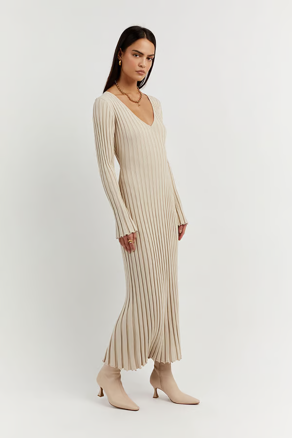 VIERA™ Dress | Long Sleeved Knit Maxi Dress