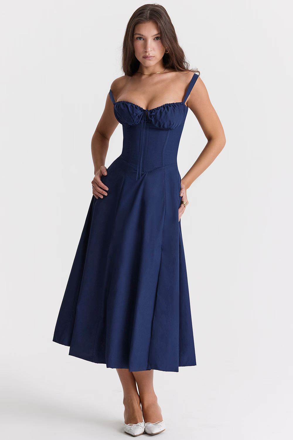 BILLY™ Dress | Bodycon Waist Cinching Corset Midi Dress