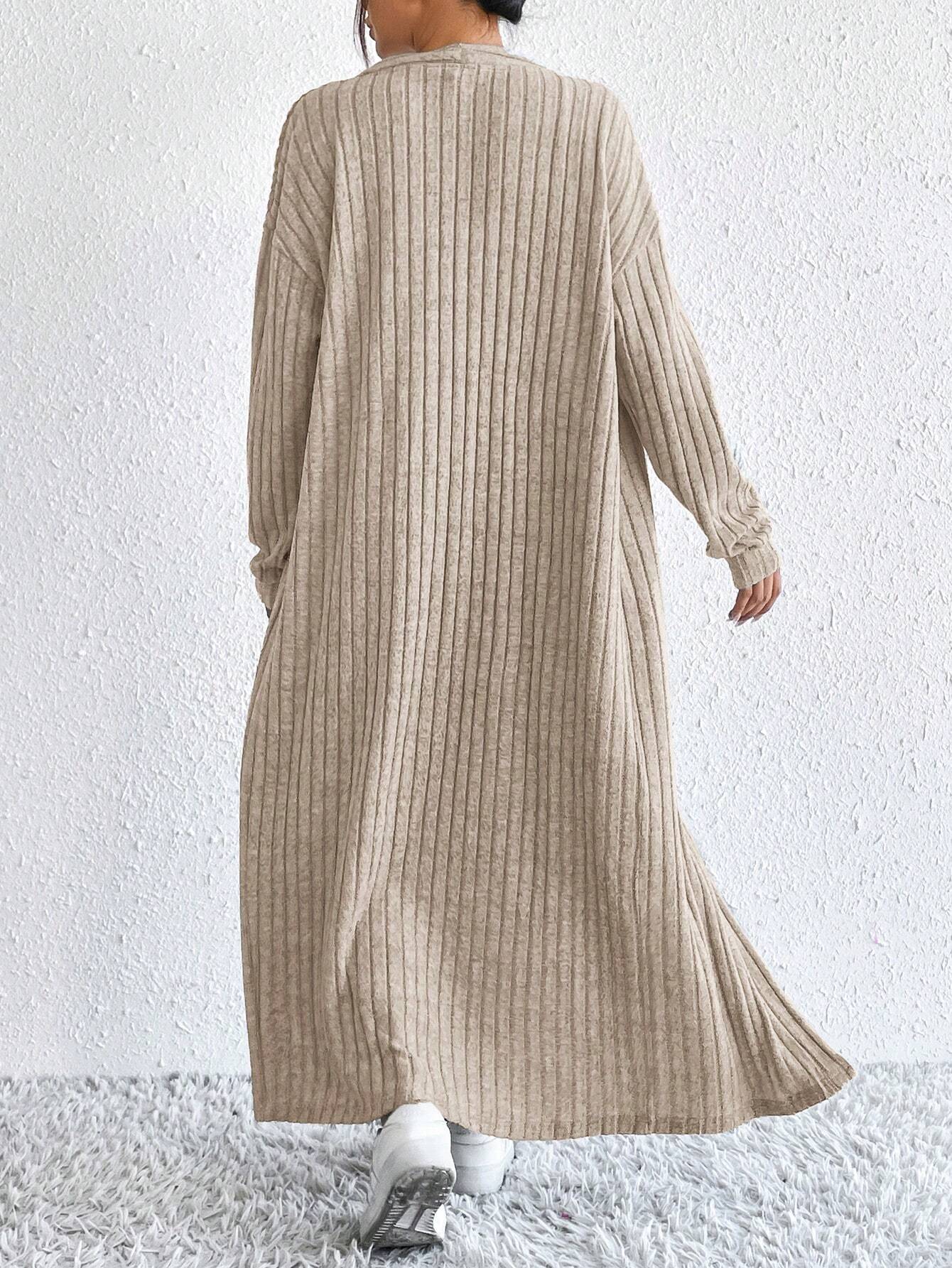 DEMI™ Dress Set | Autumn Ribbed Knit Dress & Cardigan Set