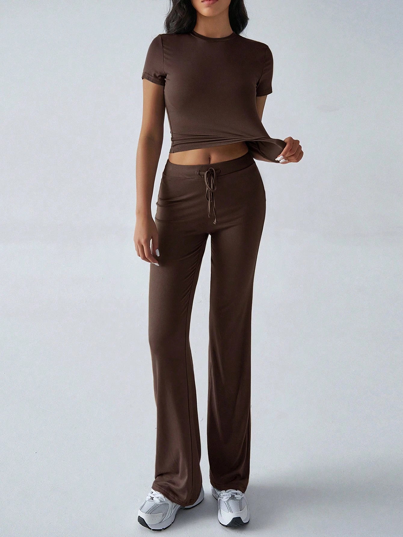 KAELIS™ Set | Soft Stretch 2-Piece T-Shirt & Pants Set