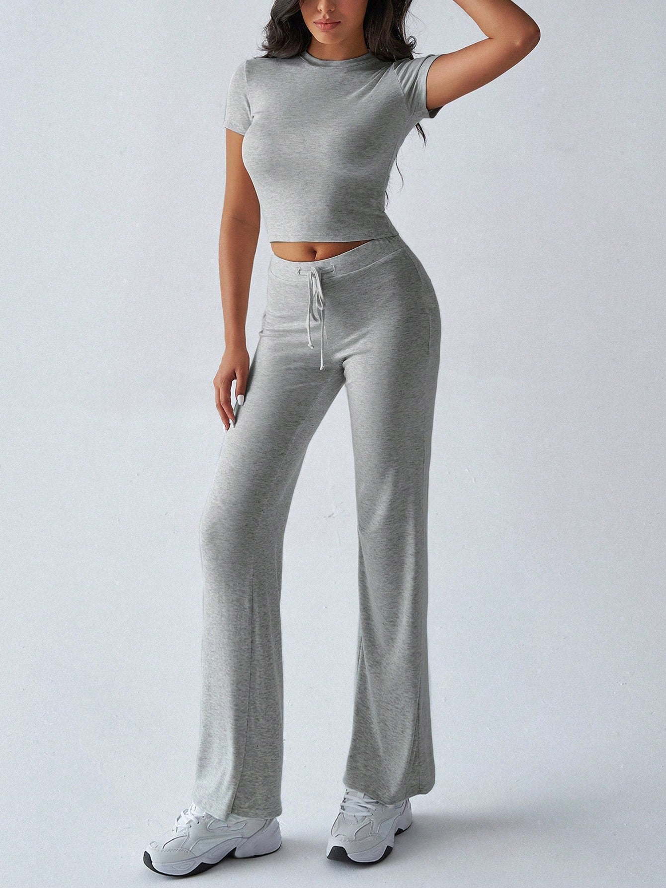 KAELIS™ Set | Soft Stretch 2-Piece T-Shirt & Pants Set