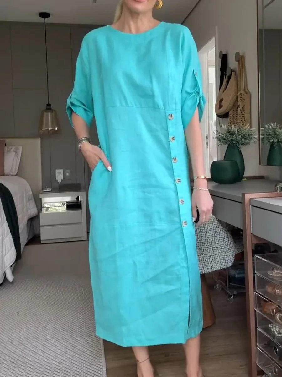 ZINNIA™ Dress | Women's Linen Blend Pocket Maxi Dress