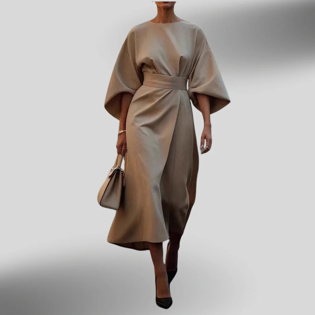APRIL™ Dress | Elegant Kimono-Sleeve Midi Dress