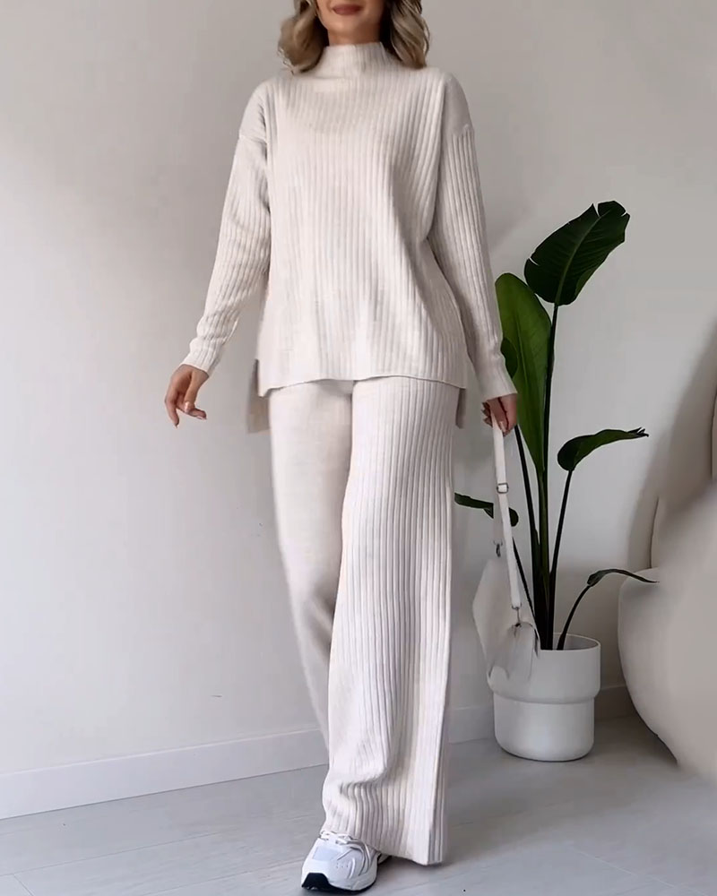 IVANNA™ Set | Autumn Ribbed Casual Two-Piece Set