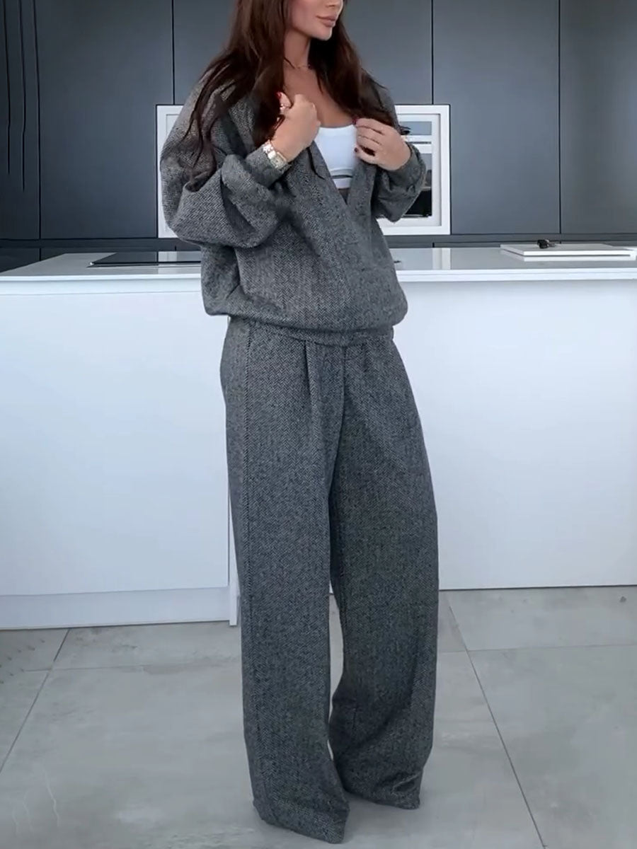NAOMI™ Set | Autumn & Winter V-Neck Casual Two-Piece Set