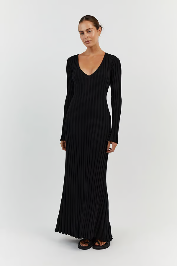 VIERA™ Dress | Long Sleeved Knit Maxi Dress