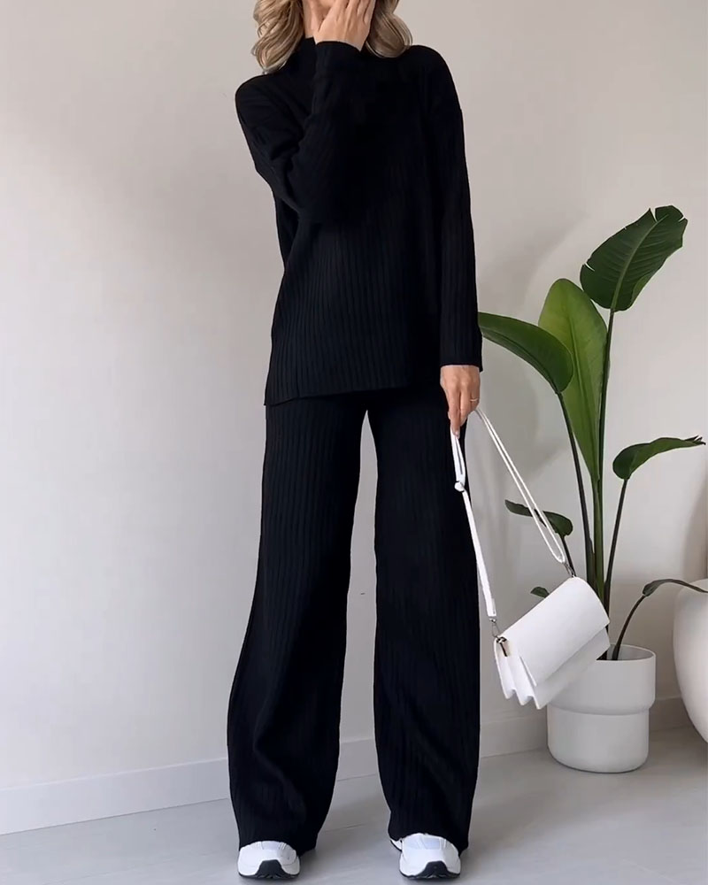 IVANNA™ Set | Autumn Ribbed Casual Two-Piece Set