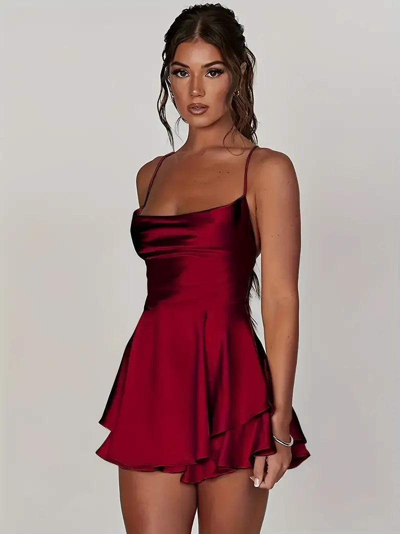 ZIA™ Dress | Ruffle Hem Backless Mini Dress