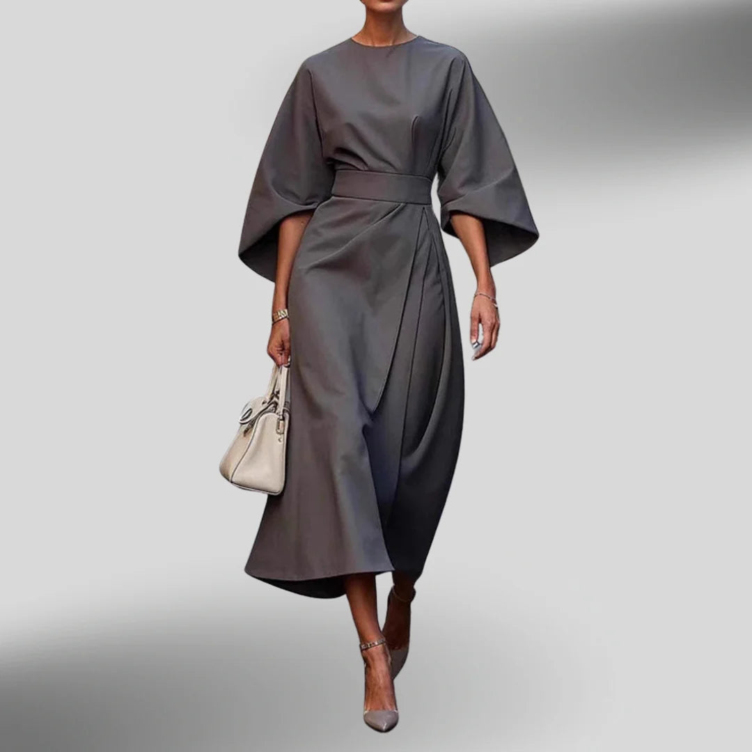 APRIL™ Dress | Elegant Kimono-Sleeve Midi Dress
