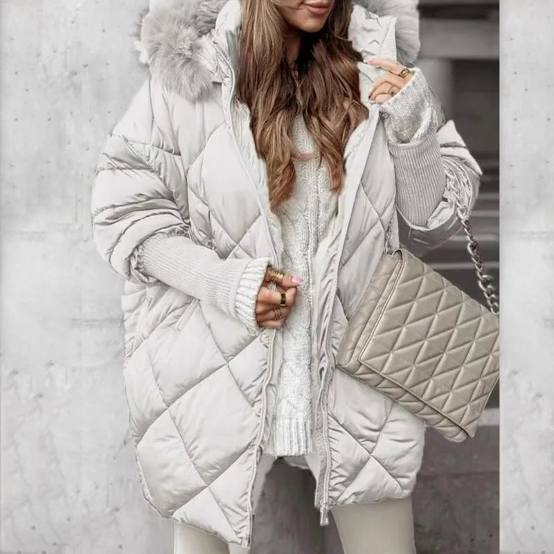 ZAFIRA™ Jacket | Knit Sleeve Puffer Jacket With Hood