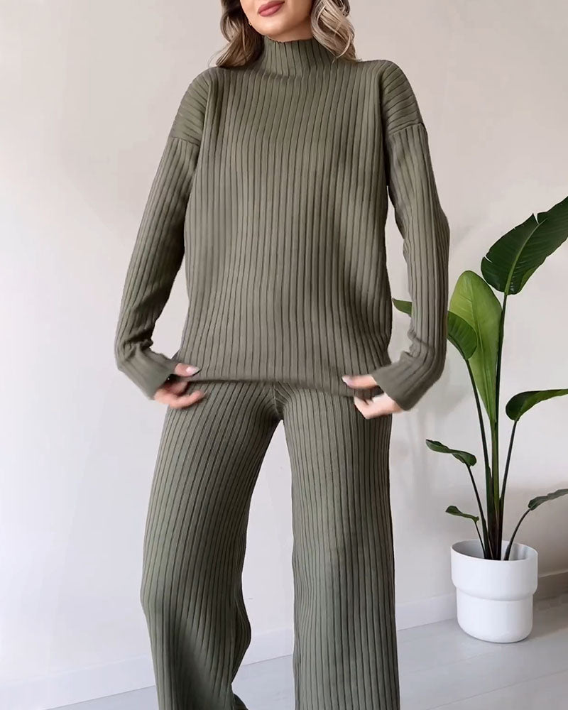IVANNA™ Set | Autumn Ribbed Casual Two-Piece Set