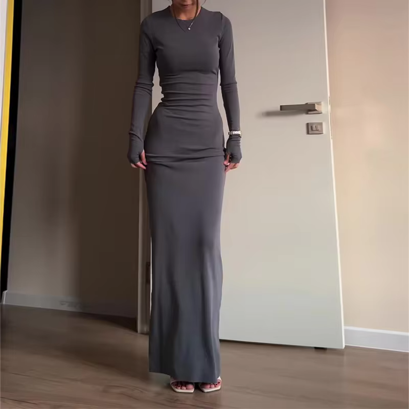 ZARI™ Dress | Bodycon Long-Sleeve Maxi Dress