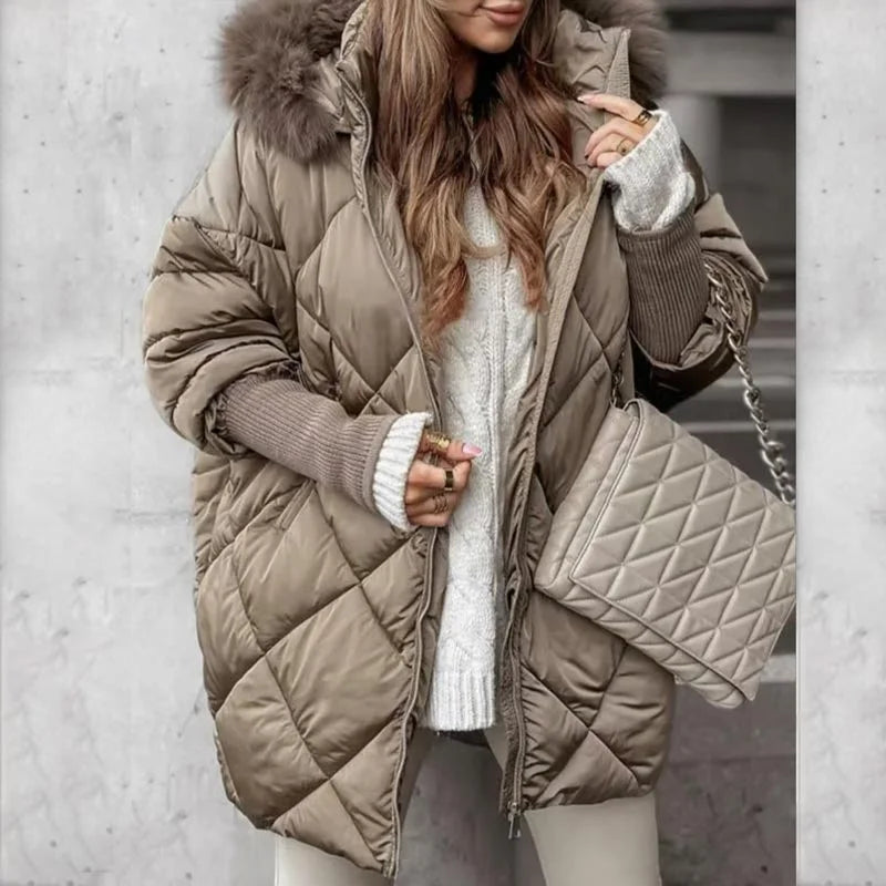 ZAFIRA™ Jacket | Knit Sleeve Puffer Jacket With Hood