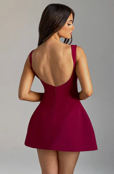 VIRELLA™ Dress | Chic Formal Scoop-Back Mini Dress
