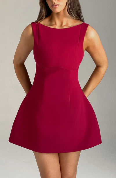 VIRELLA™ Dress | Chic Formal Scoop-Back Mini Dress