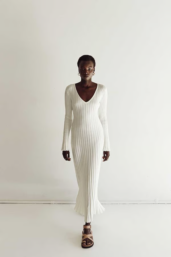 VIERA™ Dress | Long Sleeved Knit Maxi Dress