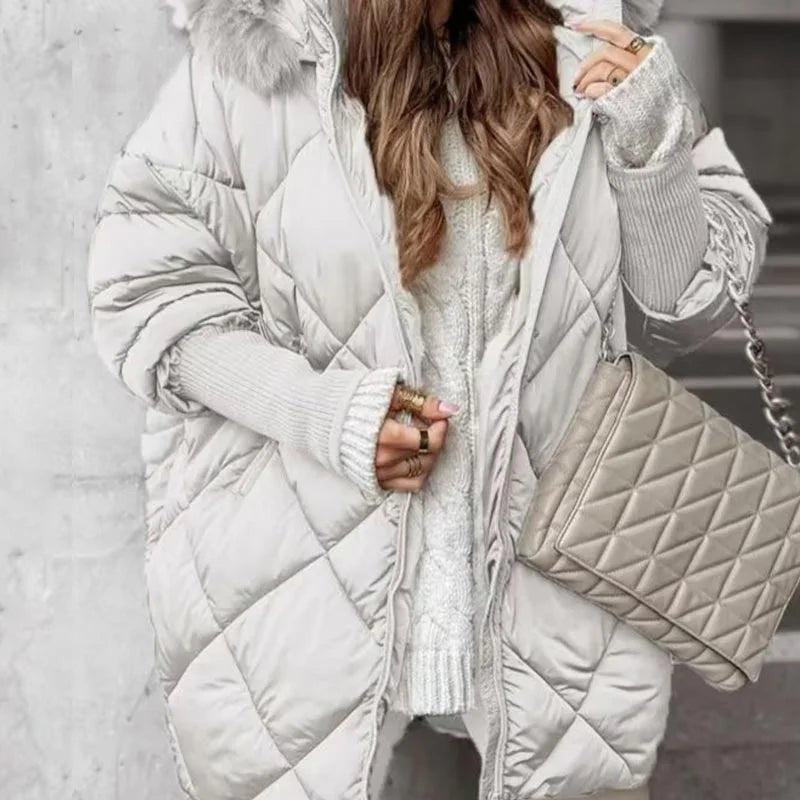 ZAFIRA™ Jacket | Knit Sleeve Puffer Jacket With Hood