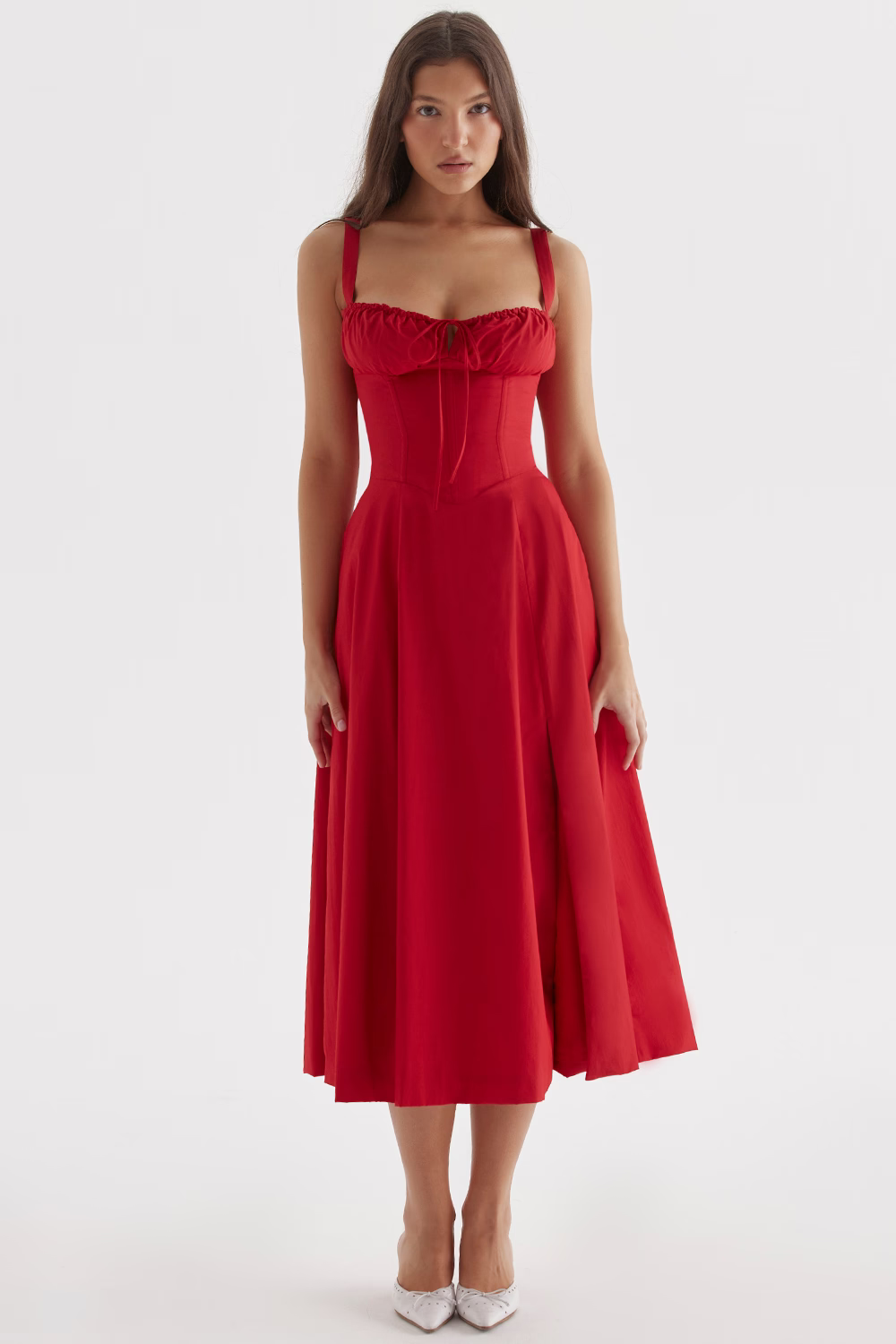 BILLY™ Dress | Bodycon Waist Cinching Corset Midi Dress