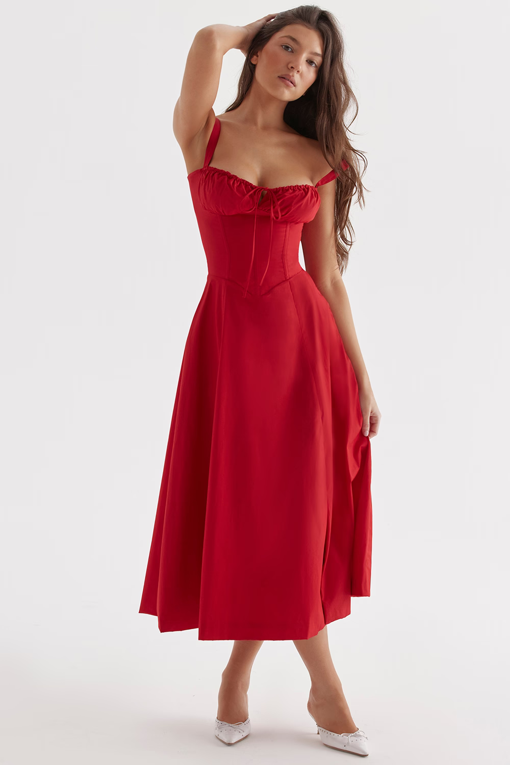 BILLY™ Dress | Bodycon Waist Cinching Corset Midi Dress