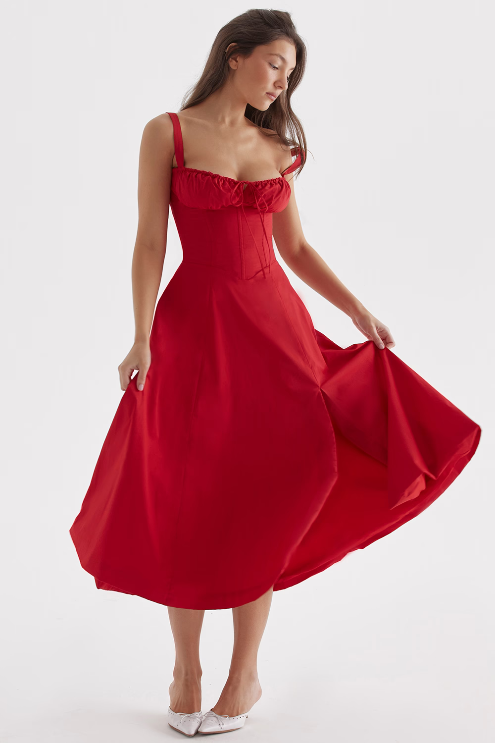 BILLY™ Dress | Bodycon Waist Cinching Corset Midi Dress