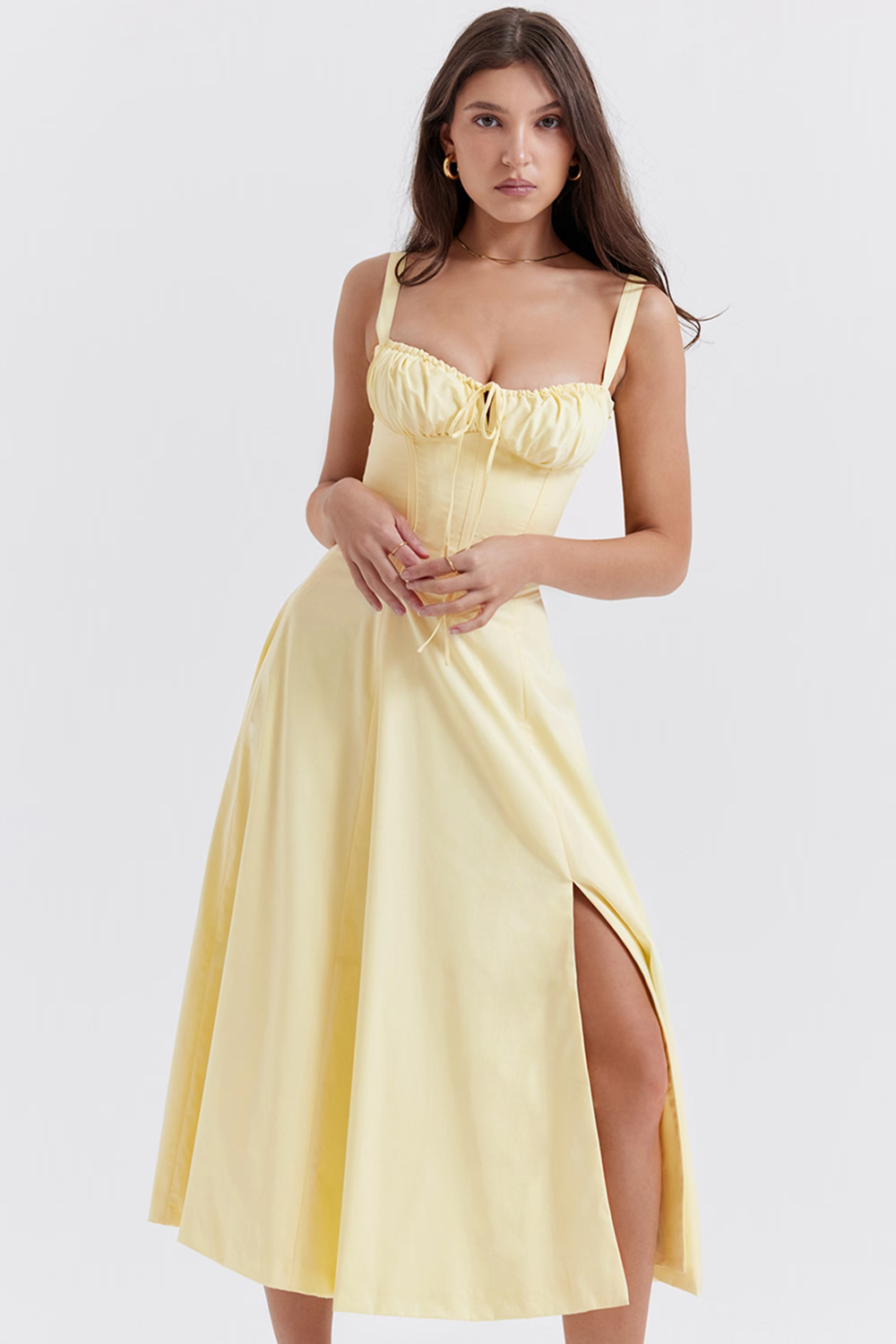 BILLY™ Dress | Bodycon Waist Cinching Corset Midi Dress