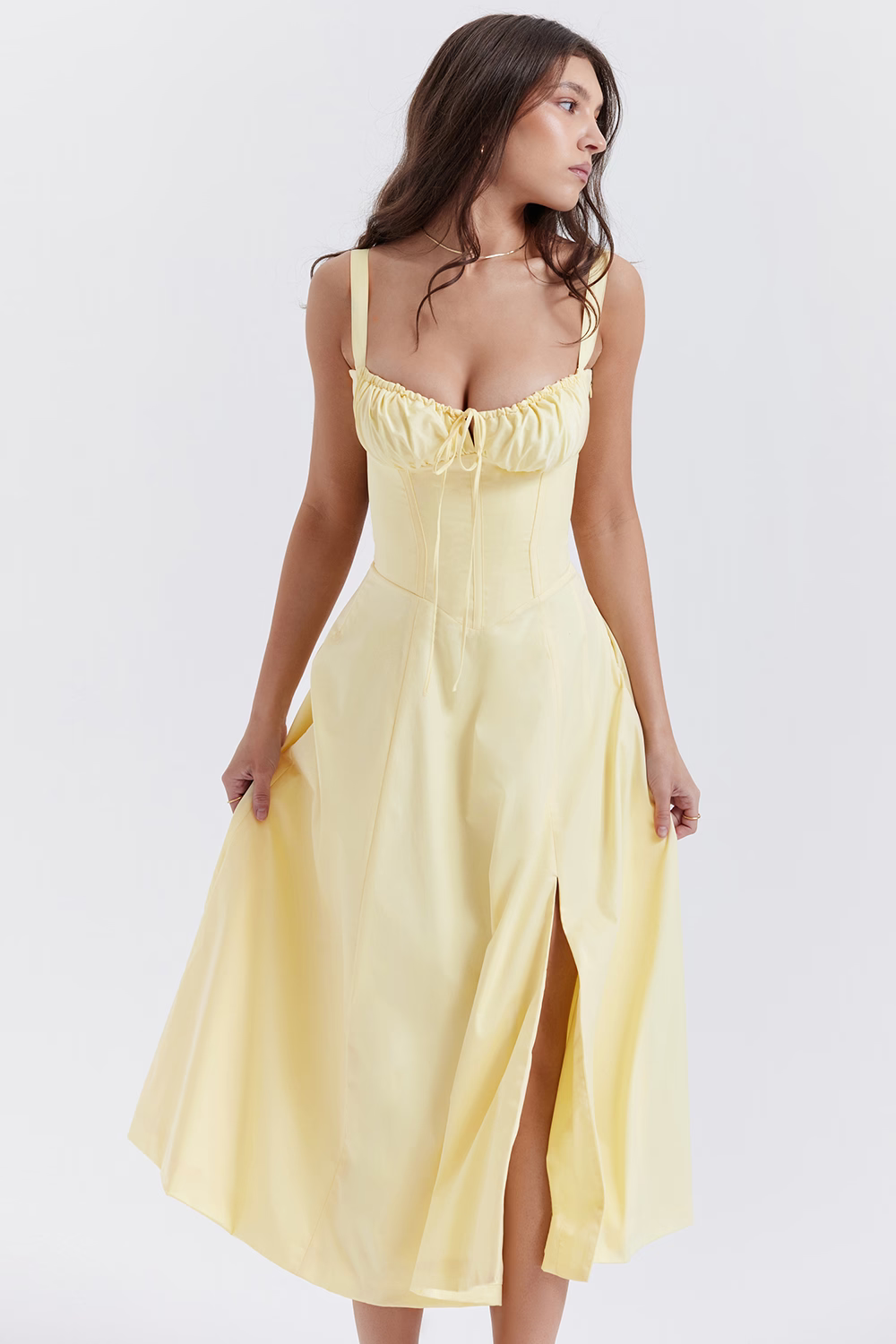BILLY™ Dress | Bodycon Waist Cinching Corset Midi Dress