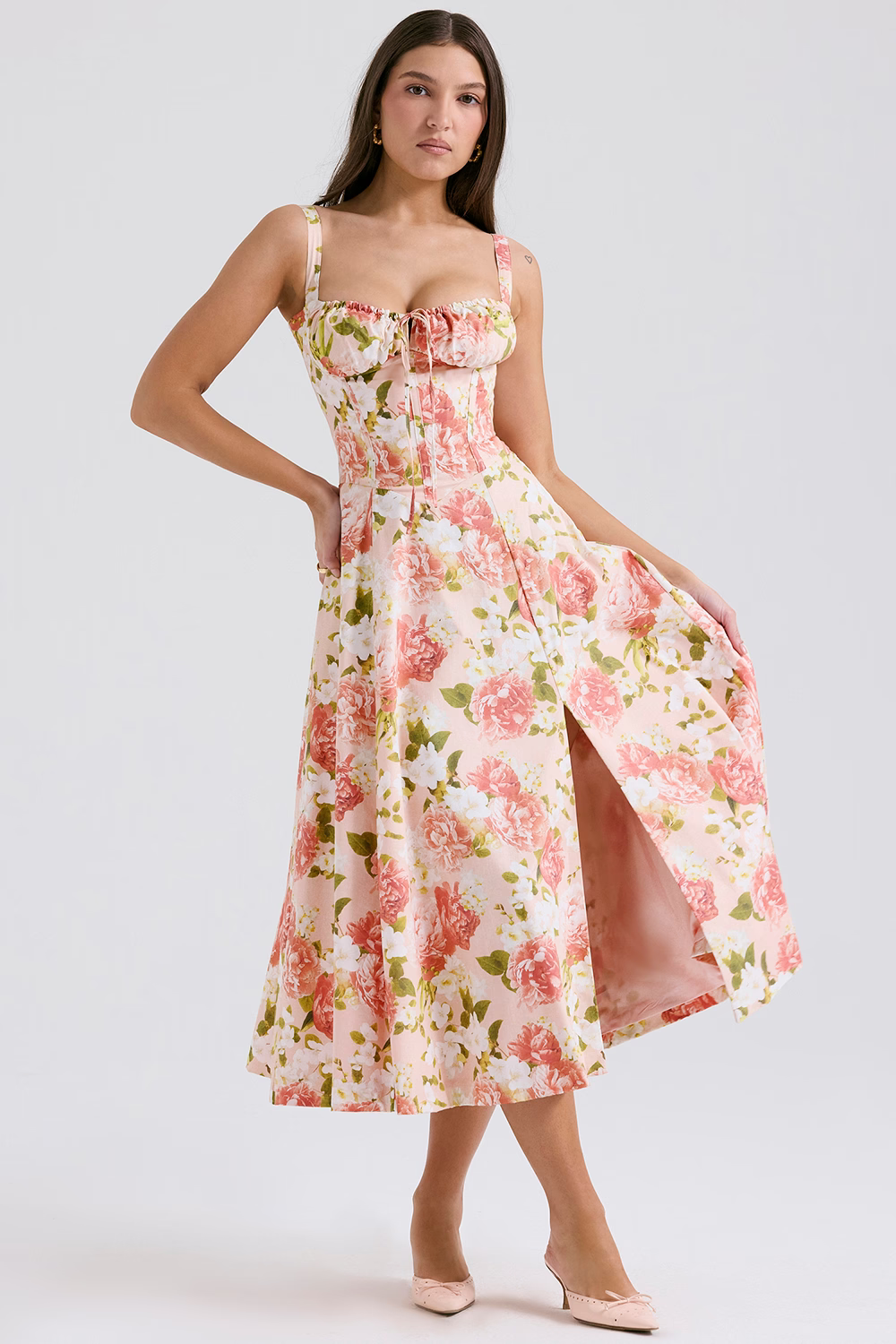 BILLY™ Dress | Bodycon Waist Cinching Corset Midi Dress