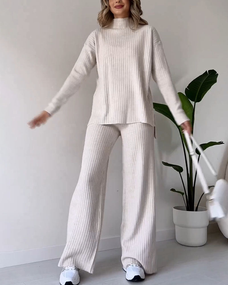 IVANNA™ Set | Autumn Ribbed Casual Two-Piece Set