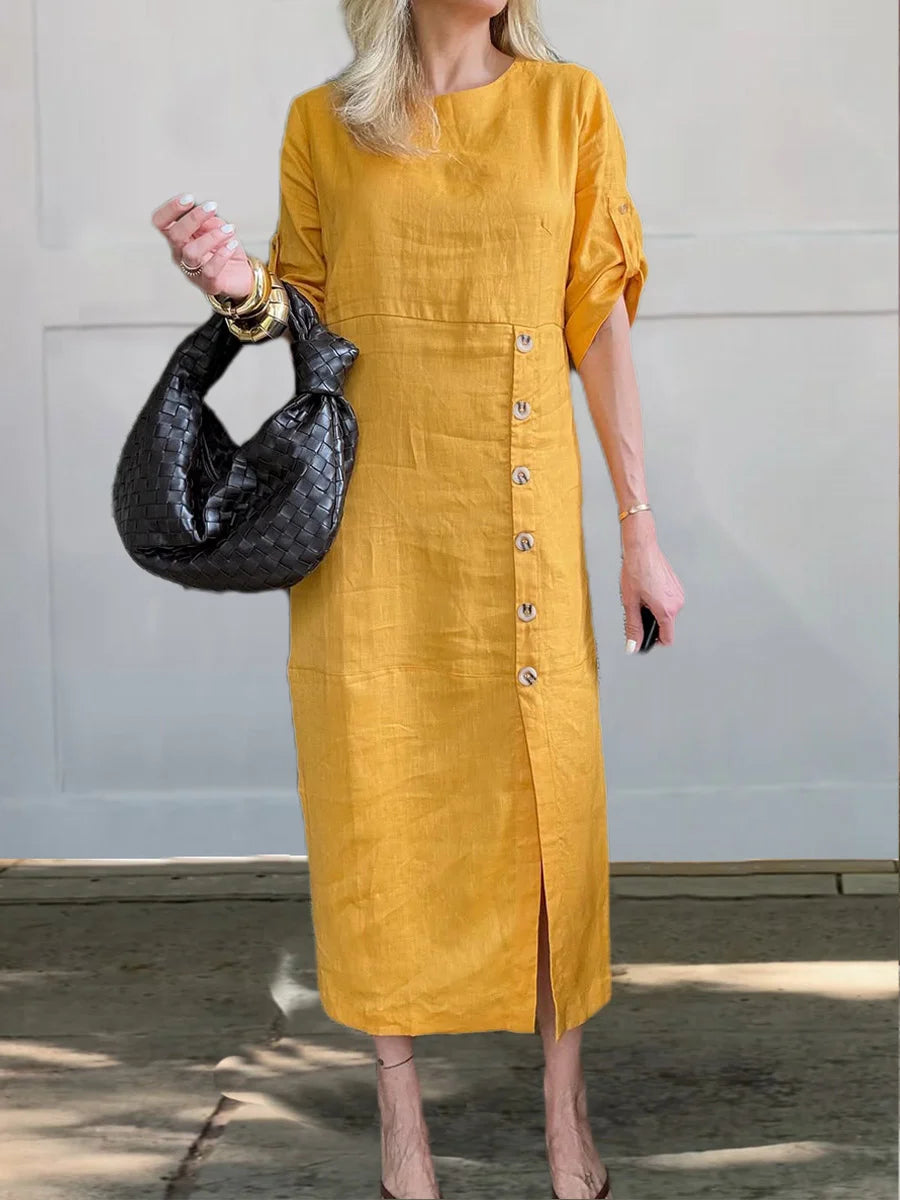 ZINNIA™ Dress | Women's Linen Blend Pocket Maxi Dress