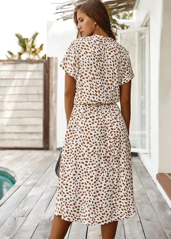 LAYLA™ Dress | Short Sleeve Vintage Midi Dress | 50% OFF