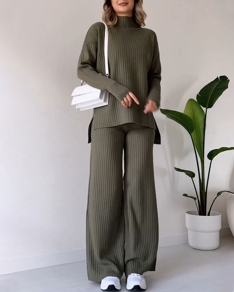 IVANNA™ Set | Autumn Ribbed Casual Two-Piece Set