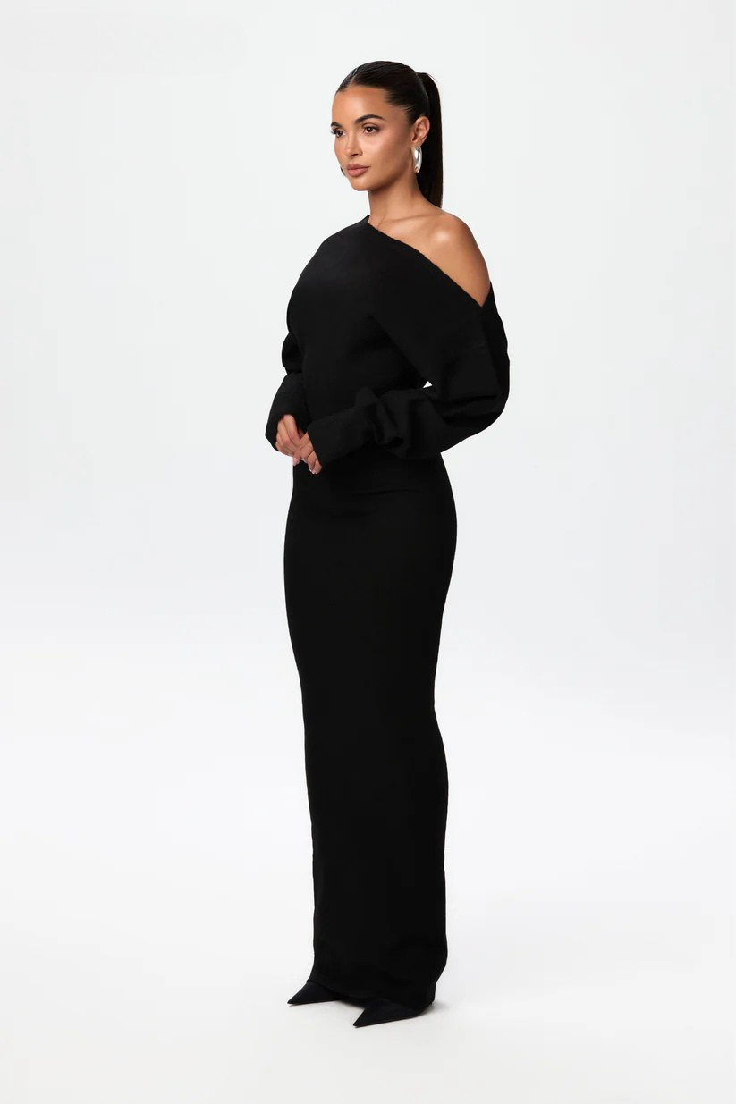 HAVEN™ Dress | Off-Shoulder Knit Maxi Dress