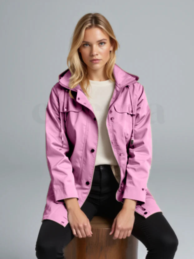 ELVESSA™ Jacket | Waist Cinching Plaid Rain Jacket