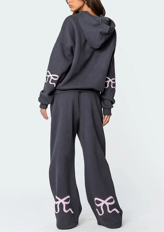 DAHLIA™ Set | Women's Casual Bow Hoodie Set