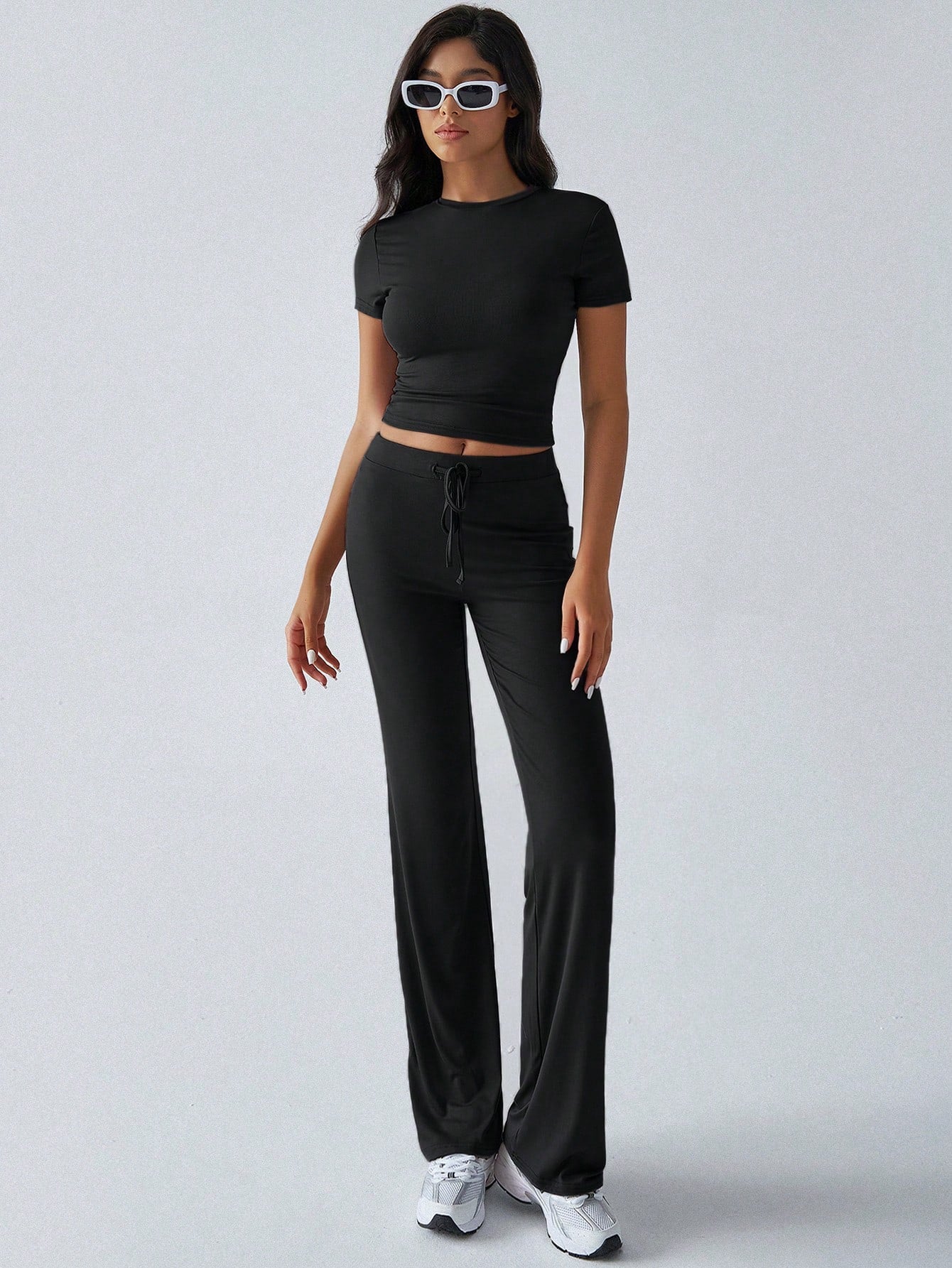 KAELIS™ Set | Soft Stretch 2-Piece T-Shirt & Pants Set