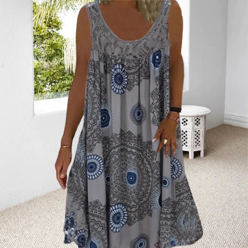 ELIZA™ Dress | Summer Sleeveless Print Dress | 50% OFF