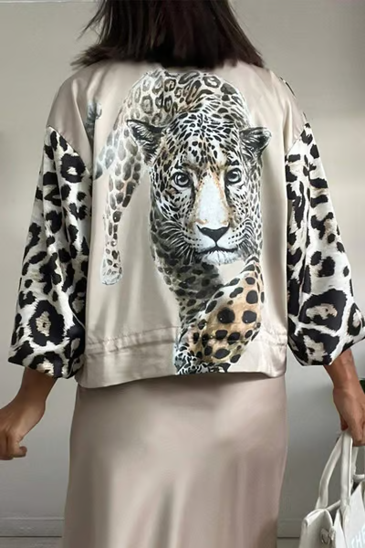 VIVIENNE™ Top | Leopard Print Zipper Jacket | 50% OFF