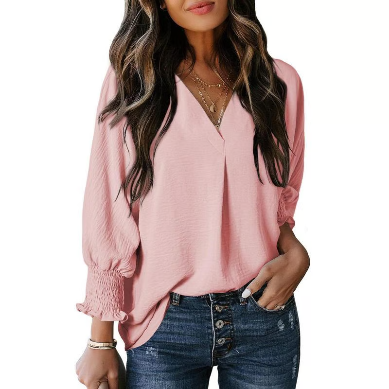 ARIA™ Top | Women's 3/4 Sleeve V-Neck Top Oversized | 50% OFF