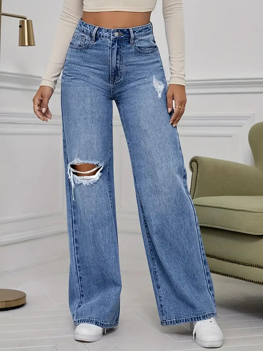 DANIELA™ Jeans | High Waist Baggy Casual Ripped Jeans
