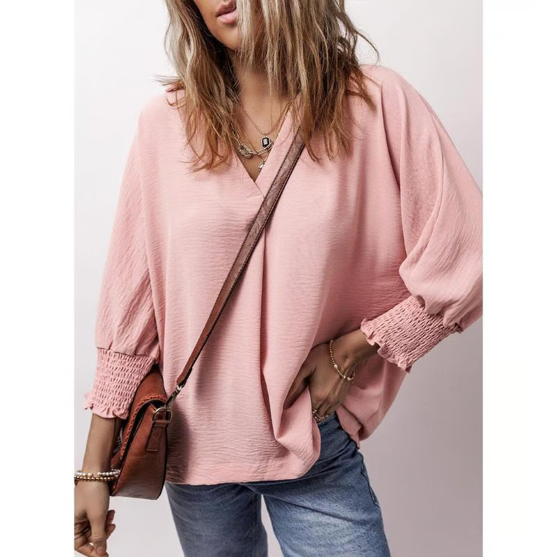 ARIA™ Top | Women's 3/4 Sleeve V-Neck Top Oversized | 50% OFF