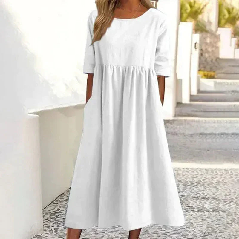 KELLY™ Dress | Women's Casual Pocket Cotton Dress | 50% OFF