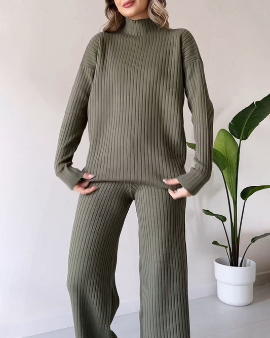 IVANNA™ Set | Autumn Ribbed Casual Two-Piece Set