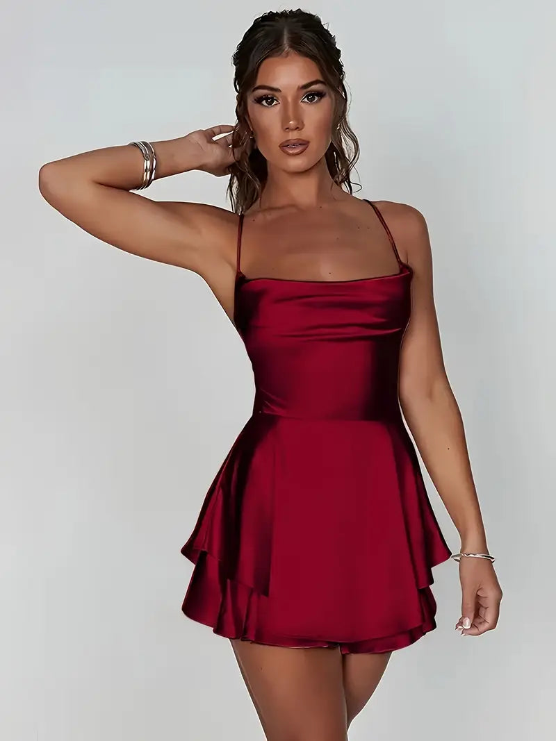ZIA™ Dress | Ruffle Hem Backless Mini Dress