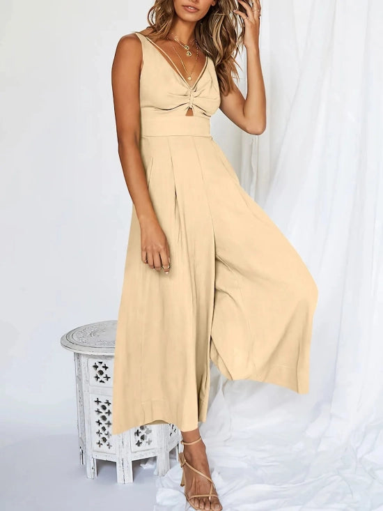 NOVA™ Jumpsuit | V-Neck Cutout High Waist Jumpsuit