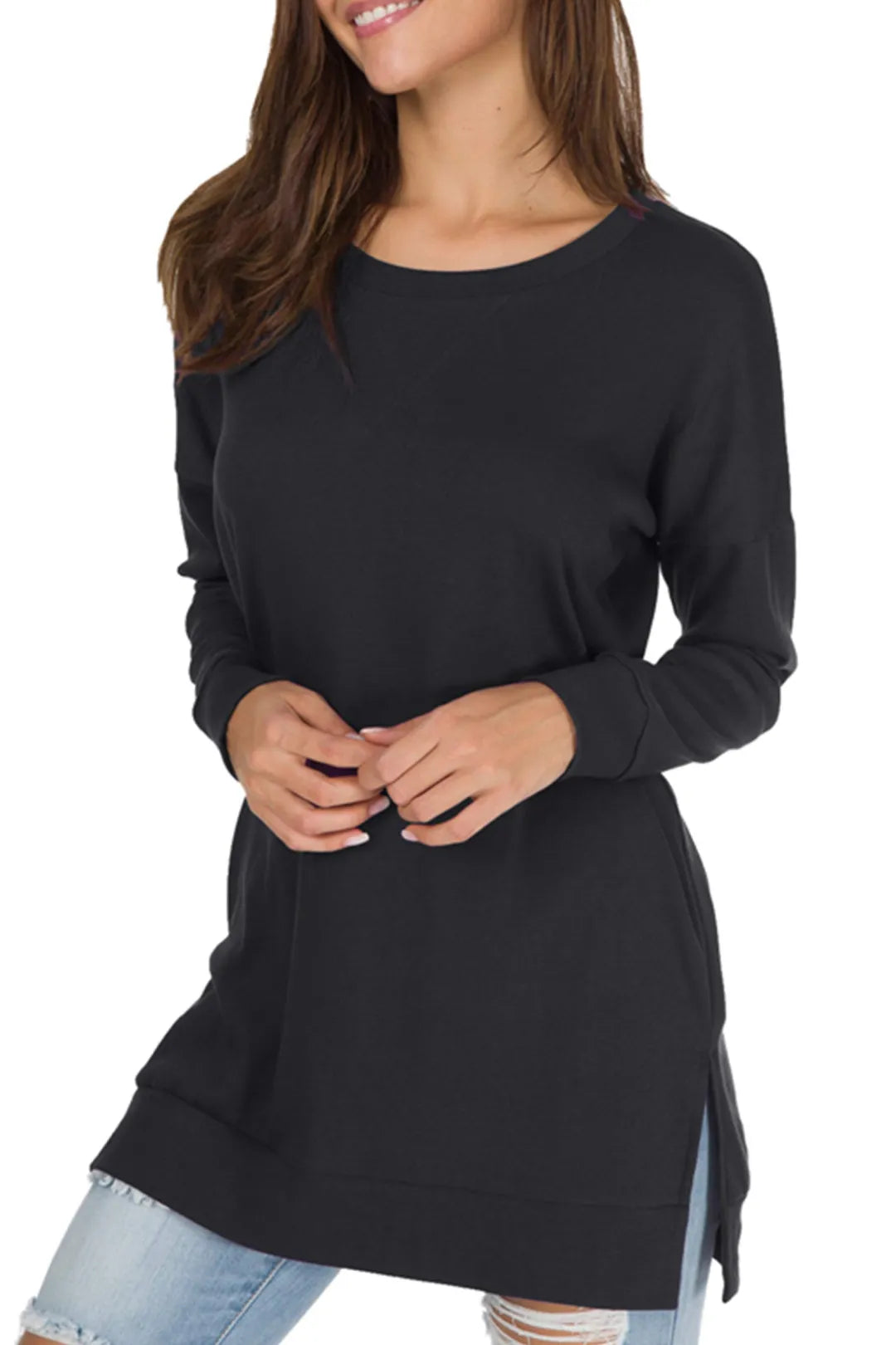 TESSA™ Top | Bodycon Long Sleeve Slit Top | 50% OFF