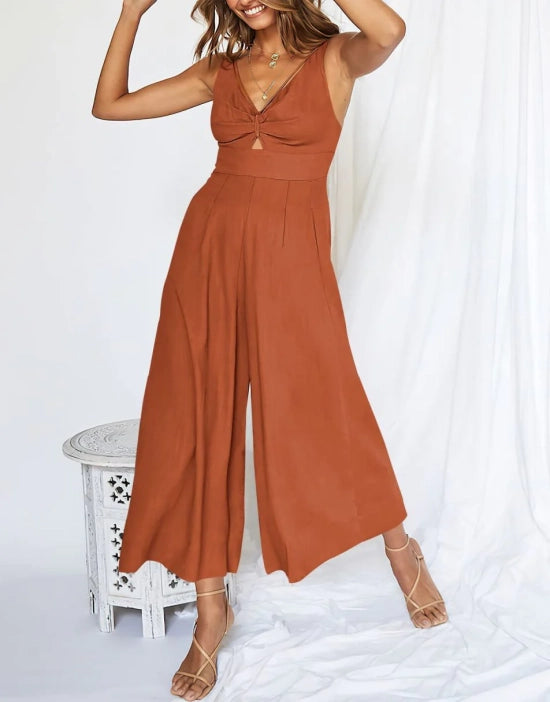 NOVA™ Jumpsuit | V-Neck Cutout High Waist Jumpsuit