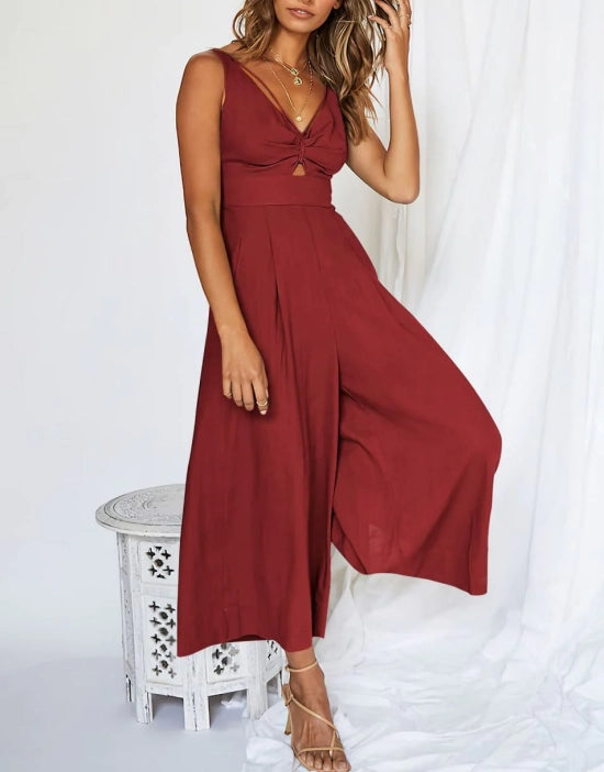 NOVA™ Jumpsuit | V-Neck Cutout High Waist Jumpsuit