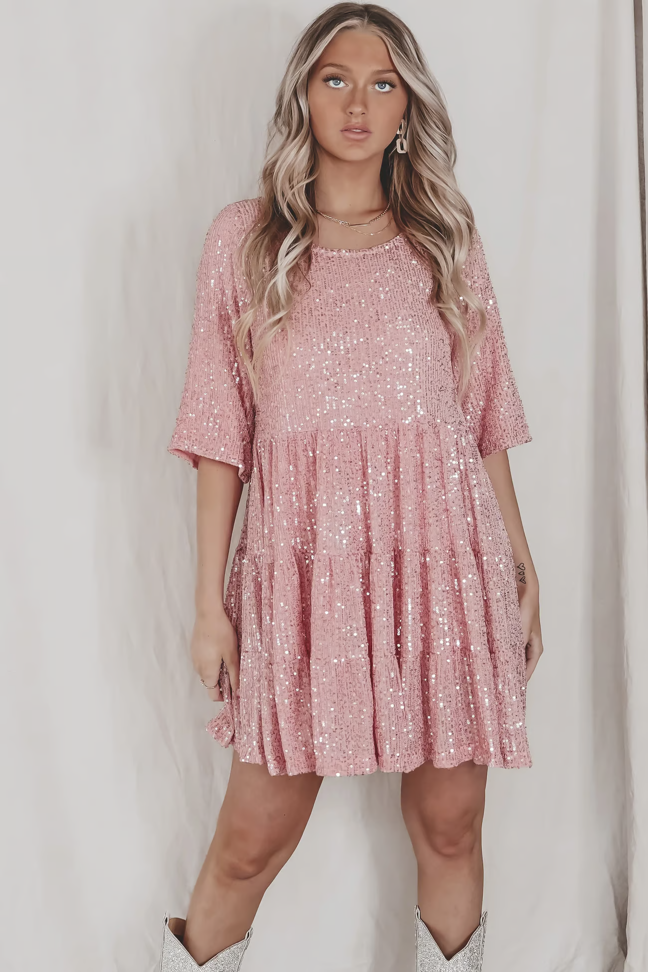 HOLLIE™ Dress | Sequin Baby Doll Bodycon Dress | 50% OFF