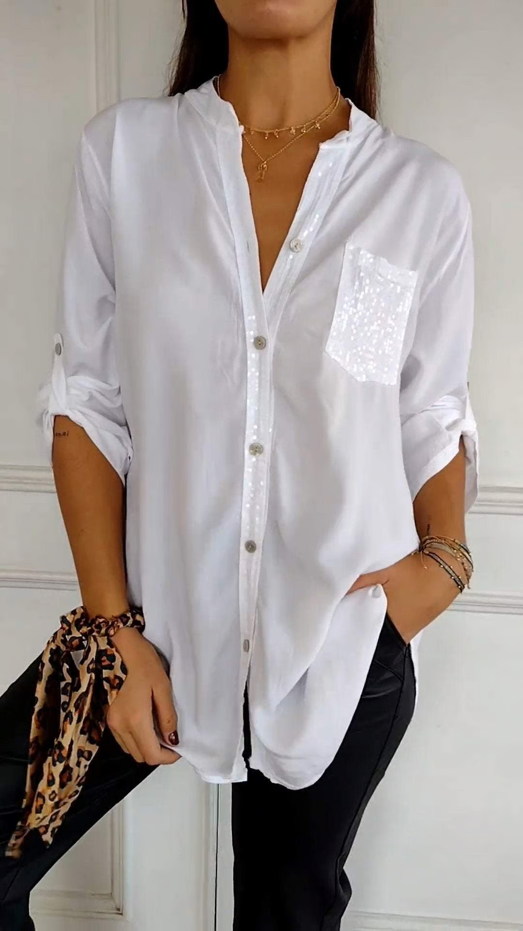 CAMILA™ Top | V-Neck Sequin Casual Top | 50% OFF